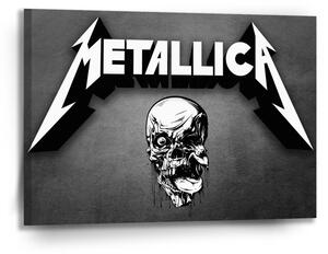 Sablio Obraz METALLICA Lebka Sivá - 90x60 cm