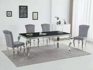 Signal Jedálenský stôl PRINCE BLACK/CHROME 180X90