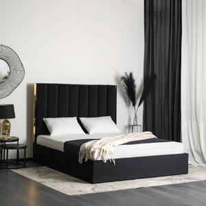 - Luxusná čalúnená posteľ EMILIO FARBA: čierna