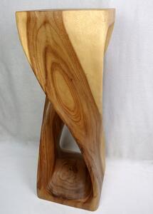 Stojan SPIRAL, exotické drevo, ručná práca, 76cm