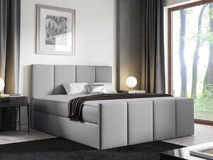 Hotelová manželská posteľ 160x200 MORALA - svetlá šedá 1 + topper ZDARMA