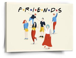 Sablio Obraz Seriál Priatelia FRIENDS Postavy - 150x110 cm