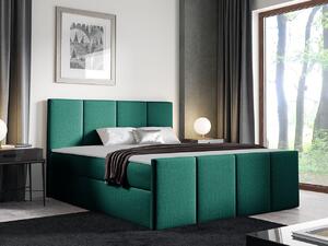 Hotelová jednolôžková posteľ 120x200 MORALA - tmavá tyrkysová + topper ZDARMA