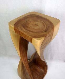 Stojan SPIRAL, exotické drevo, ručná práca, 76cm