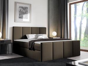 Hotelová manželská posteľ 140x200 MORALA - hnedá 2 + topper ZDARMA
