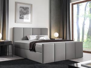 Hotelová jednolôžková posteľ 120x200 MORALA - svetlá šedá 2 + topper ZDARMA