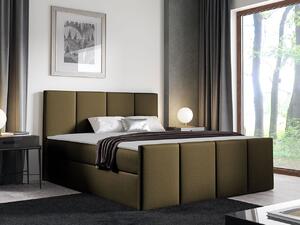 Hotelová manželská posteľ 160x200 MORALA - hnedá 3 + topper ZDARMA