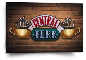 Sablio Obraz Seriál Priatelia CENTRAL PERK Tehly - 120x80 cm