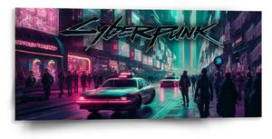 Sablio Obraz Cyberpunk 2077 Mesto - 110x50 cm