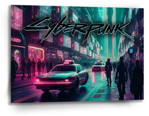 Sablio Obraz Cyberpunk 2077 Mesto - 90x60 cm