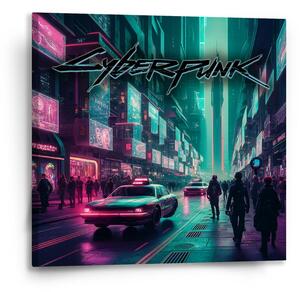 Sablio Obraz Cyberpunk 2077 Mesto - 50x50 cm