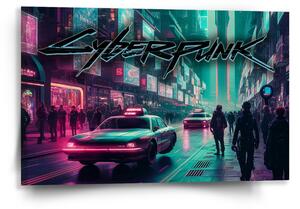 Sablio Obraz Cyberpunk 2077 Mesto - 60x40 cm