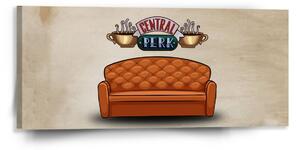 Sablio Obraz Seriál Priatelia CENTRAL PERK Gauč - 110x50 cm
