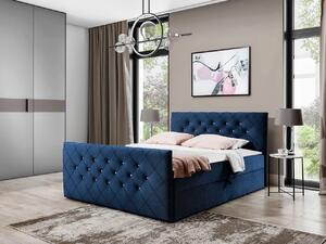 Americká manželská posteľ 160x200 NATAL - modrá + topper ZDARMA