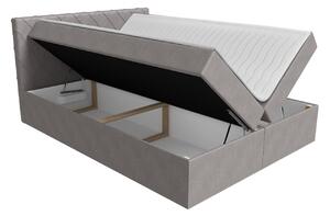 Boxspringová manželská posteľ 140x200 PABLA - svetlá hnedá + topper ZDARMA