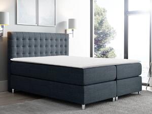 Manželská čalúnená posteľ 180x200 SADIE - modrá + topper ZDARMA