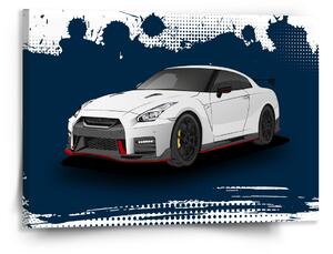 Sablio Obraz Nissan GTR 35 Modrý - 150x110 cm