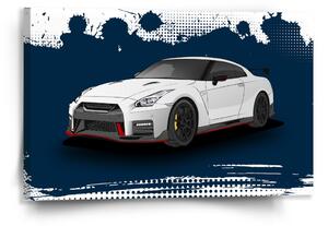 Sablio Obraz Nissan GTR 35 Modrý - 120x80 cm
