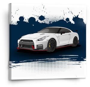 Sablio Obraz Nissan GTR 35 Modrý - 110x110 cm