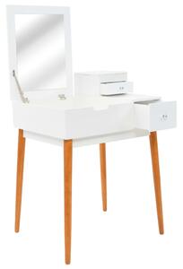 Toaletný stolík so zrkadlom, MDF, 60x50x86 cm
