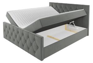 Boxspringová jednolôžková posteľ 120x200 SENCE 2 - žltá + topper ZDARMA