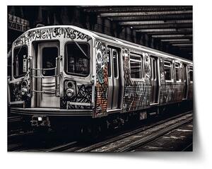 Sablio Plagát Mestské metro s graffiti - 60x40 cm