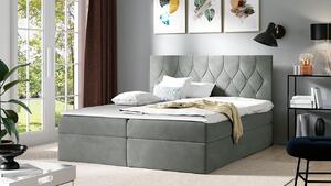 Americká dvojlôžková posteľ 180x200 SENCE 1 - šedá + topper ZDARMA
