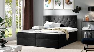 Americká jednolôžková posteľ 120x200 SENCE 1 - čierna + topper ZDARMA