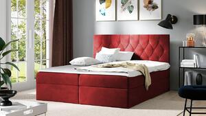 Americká dvojlôžková posteľ 200x200 SENSE 1 - červená + topper ZDARMA