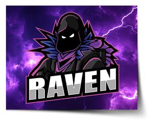Sablio Plagát FORTNITE RAVEN Fialová búrka - 60x40 cm