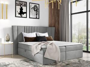 Hotelová jednolôžková posteľ 120x200 SOLA - šedá 2 + topper ZDARMA