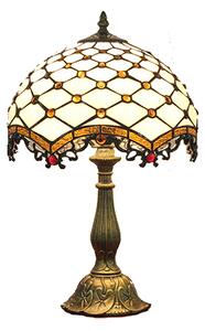 Tiffany stolná lampa Stone Elegance126 HuizhouOufuLighting v48xš30,sklo/kov,40W (Stone elegance)