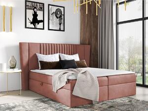 Hotelová manželská posteľ 180x200 SOLA - ružová + topper ZDARMA