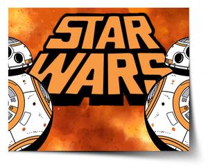 Sablio Plagát Star Wars Ohnivé pozadie - 60x40 cm
