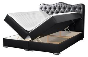 Kontinentálna jednolôžková posteľ 120x200 TEJANA - grafitová eko koža + topper ZDARMA