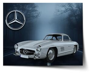 Sablio Plagát Mercedes-Benz 300 SL V lese - 60x40 cm