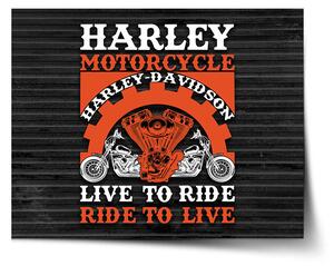 Sablio Plagát Harley-Davidson Live to ride, ride to live - 60x40 cm