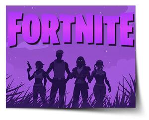 Sablio Plagát FORTNITE Fialová silueta - 60x40 cm