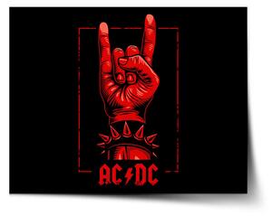 Sablio Plagát ACDC Červená ruka - 60x40 cm