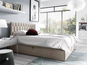 Kontinentálna dvojlôžková posteľ 180x200 TOMASA 6 - svetlá hnedá + topper ZDARMA