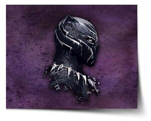 Sablio Plagát BLACK PANTHER z profilu Fialový hmlistý - 60x40 cm