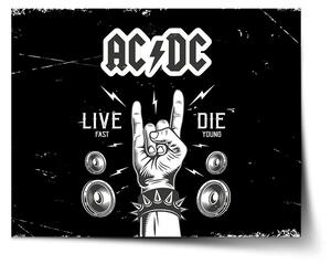 Sablio Plagát ACDC Live fast, die young - 60x40 cm