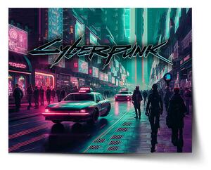 Sablio Plagát Cyberpunk 2077 Mesto - 60x40 cm
