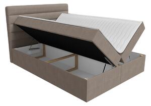 Hotelová jednolôžková posteľ 120x200 TIBBY - šedá + topper ZDARMA