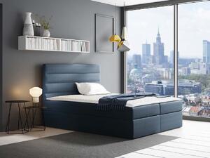 Hotelová jednolôžková posteľ 120x200 TIBBY - modrá + topper ZDARMA
