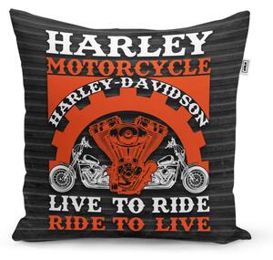 Sablio Vankúš Harley-Davidson Live to ride, ride to live - 40x40 cm