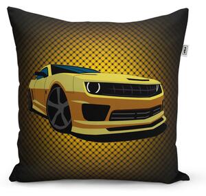 Sablio Vankúš Chevrolet Camaro Žltá mriežka - 40x40 cm