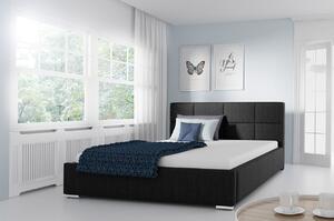 Čalúnená manželská posteľ 140x200 YSOBEL - čierna