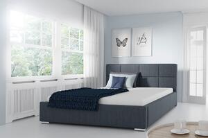 Čalúnená manželská posteľ 160x200 YSOBEL - modrá