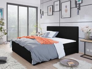 Americká manželská posteľ 160x200 BALJA 3 - čierna + topper ZDARMA